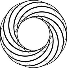 Overlapping circles and round. Graphic overlay design