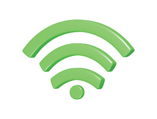 Wifi icon 3d render illustration 