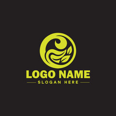  Environmental logo ecologic green nature farm business logo icon editable vector