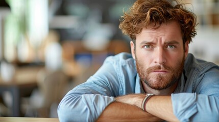 Fototapeta premium Person Sitting at Table