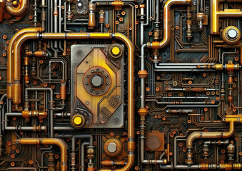 Fototapeta premium Technological theme background