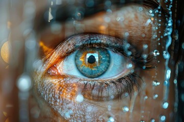 Close Up of a Persons Blue Eye
