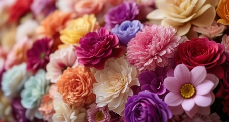 Fototapeta premium Vibrant bouquet of flowers, a symphony of colors in bloom