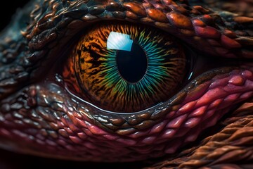 close-up view of a reptile's eye, eye of the person, Fantasy dragon eye up close, eyes of a dragon, komodo, tortuga, raptor, and reptile, A close up of a colorful lizards