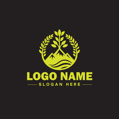  Environmental logo ecologic green nature farm business logo icon editable vector