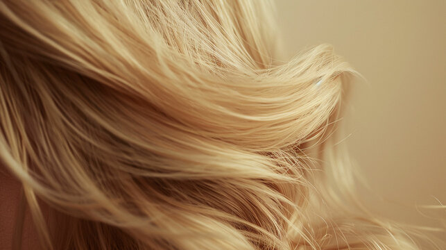 a close up of a woman's long blonde hair