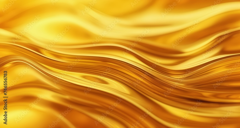 Poster  Vibrant gold abstract wave pattern