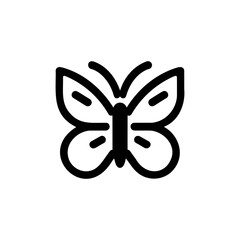 Butterfly icon isolated on white background