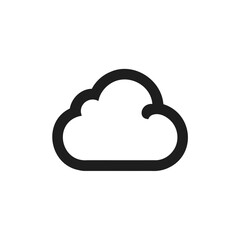 Cloud icon vector. Thin linear graphic application. Logo illustration