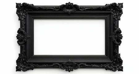  Elegant black ornate frame, perfect for a classic portrait