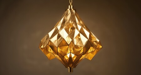  Elegant gold geometric pendant light