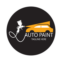 auto car painting logo design vector illustration