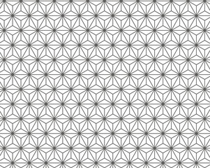 Fototapeta premium スウォッチ付きの和柄パターン、麻の葉模様