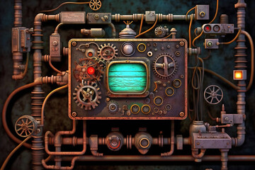 Fototapeta premium Technological theme background