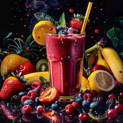 fruit juice and fruit