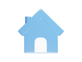 Fototapeta premium Home icon 3d render illustration 