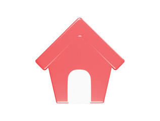 Home icon 3d render illustration 