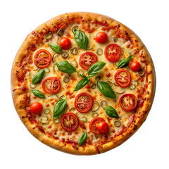 Pizza on a Transparent Background.