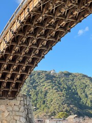 bridge over the river in the mountains