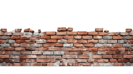 brick wall isolated on transparent background, element remove background, element for design. - obrazy, fototapety, plakaty