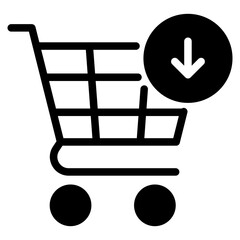 Add to cart icon. Online shop shopping cart icon with plus sign symbol