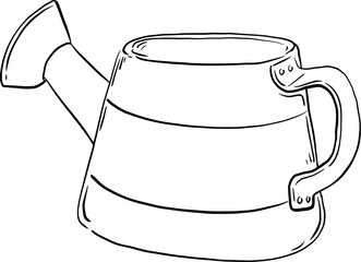 sketch watering can hand drawn