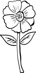 sketch flower hand drawn
