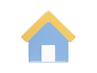 Home icon 3d render illustration