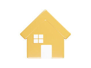 Home icon 3d render illustration