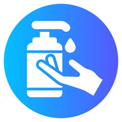 hand sanitizer gradient icon