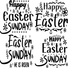 Happy Easter Bundle design, Christian Easter Bundle, Easter Bunny, Retro Easter Cut Files Cricut, Good for Happy Easter tshirt design