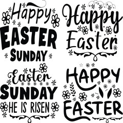 Happy Easter Bundle design, Christian Easter Bundle, Easter Bunny, Retro Easter Cut Files Cricut, Good for Happy Easter tshirt design