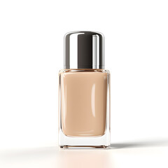 Beige Nude nail polish bottle  isolated on white background