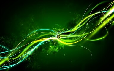 Mystic Moss: Enigmatic Green Desktop Vista