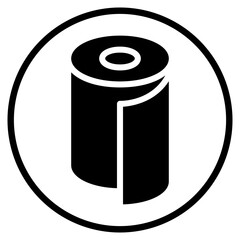 paper roll glyph icon