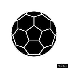 Football vector icon in glyph style design for website, app, UI, isolated on white background. Vector illustration.