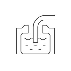 Septic tank cleaning line icon