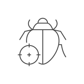 recommend clip art: Pest control line outline icon