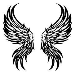 Obraz premium two Vintage angel wings