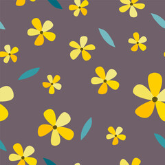 Obraz premium Abstract Wallpaper Seamless Vintage Rose Pattern On flowers and leaves Background