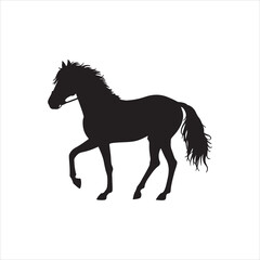 Obraz na płótnie Canvas horse silhouette free eps with fully editable