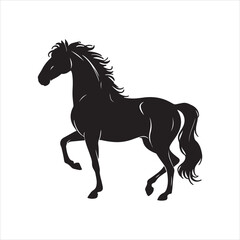 Obraz na płótnie Canvas horse silhouette free eps with fully editable