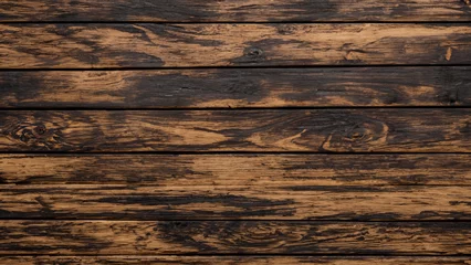 Fototapete Rund Wooden dark brown timber plank Texture © vrushbah