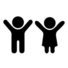 People icon. Family Icon in trendy flat style isolated on white background. Parents symbol for your web site design, logo, app, UI