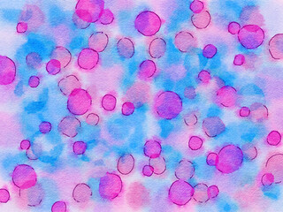 Abstract multicolor watercolor bubbles, alcohol ink illustration, impressionist graphic design
