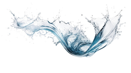 Vortex Water Splash on Transparent Background - Abstract Liquid Motion Art in Blue Hue, Ideal for Nature Concept Designs! - obrazy, fototapety, plakaty