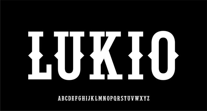 LUKIO FONT VECTOR DISPLAY UPPERCASE COWBOY WESTERN