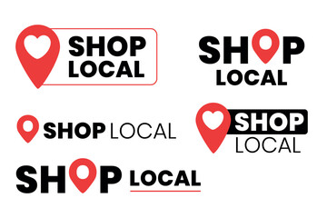 Shop local - set icons