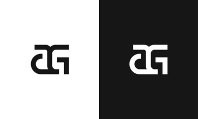 AG Minimalist and professional vector logo design template in a creatively unique way
