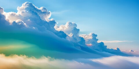 Clouds and Mist Layered Small. Generative AI	